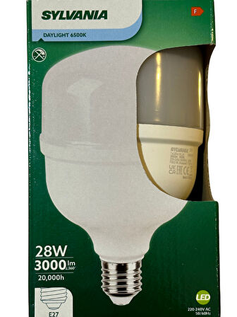 Sylvania 28W 6500K (Beyaz Işık) E27 Duylu Torch Ampul (10 Adet)
