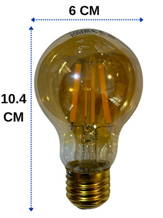 Sylvania 7W 2500K (Sarı Işık) E27 Duylu Rustik Led Ampul (10 Adet)