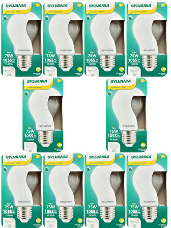 (10 Adet) Sylvania 9W (75W) 2700K (Sarı Işık) Dim Edilebilir E27 Duylu (Kalın Duy) Soft Led Ampul
