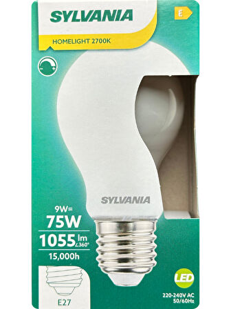 (2 Adet) Sylvania 9W (75W) 2700K (Sarı Işık) Dim Edilebilir E27 Duylu (Kalın Duy) Soft Led Ampul