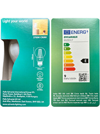 (3 Adet) Sylvania 9W (75W) 2700K (Sarı Işık) Dim Edilebilir E27 Duylu (Kalın Duy) Soft Led Ampul