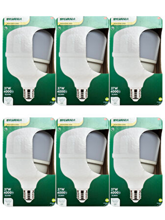 (6 Adet) Sylvania 37W 3000K (Sarı Işık) E27 Duylu (Kalın Duy) Torch Led Ampul