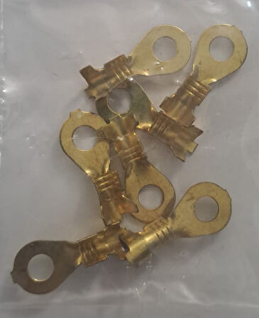 SARI KABLO PABUÇ HALKA (Tks-4 (M4) halka tip terminaller ) 4.2mm  - 7 adet