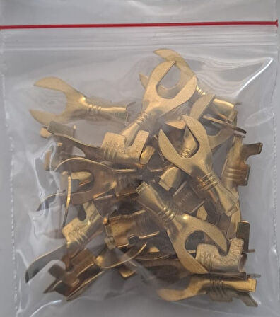 SARI KABLO PABUÇ (C ÇATAL) (Skn-4C (M4) C Çatal tip terminaller ) 4.2mm  - 25 adet