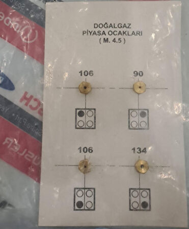 DOĞALGAZ PİYASA OCAKLARI ENJEKTÖRLERİ & FIRIN & OCAK DOĞALGAZ ENJEKTÖR 4 LÜ DÖNÜŞÜM SETİ