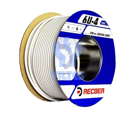 REÇBER TV KABLOSU RG6-U4 BEYAZ ANTEN KABLOSU ( 1 METRE FİYATIDIR )