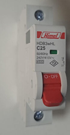 HİMEL 25 AMPER 1XC25 4,5KA OTOMAT SİGORTA