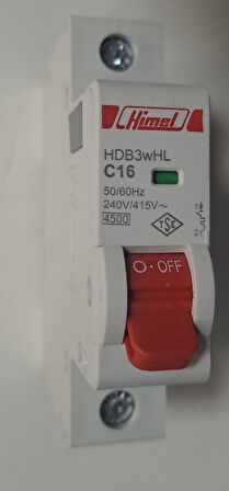 HİMEL 16 AMPER 1XC16 4,5KA OTOMAT SİGORTA