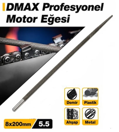 DMAX PROFESYONEL MOTOR EĞESİ 5,5mm 8x200 ( EYE ) DMAX-4156 ( 1 ADET FİYATIDIR )