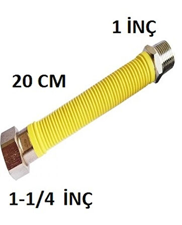 DOĞALGAZ SAYAÇ BAĞLANTI FLEXİ & KUTU FLEXİ & 1-1/4 ( 20 cm ) 1-1/4*1 20 cm