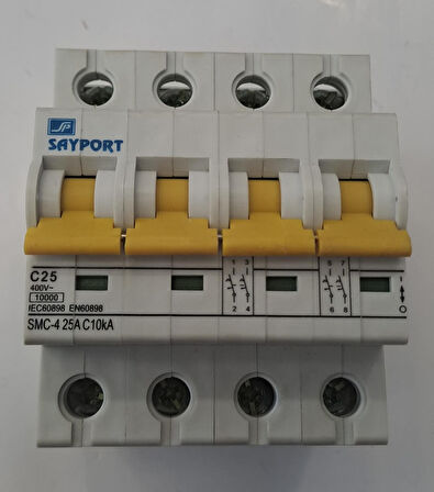 SAYPORT SMC-4X25A 10kA C25 GRUP SİGORTA