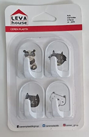 LEVA YAPIŞKANLI ASKI 4 LÜ KUBBE LV-2878 ( KARIŞIK DESEN )