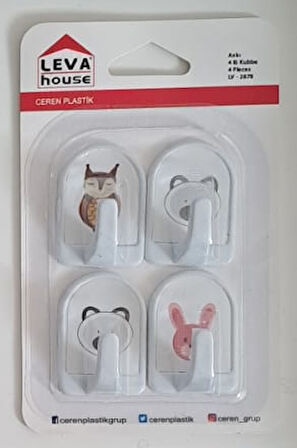 LEVA YAPIŞKANLI ASKI 4 LÜ KUBBE LV-2878 ( KARIŞIK DESEN )