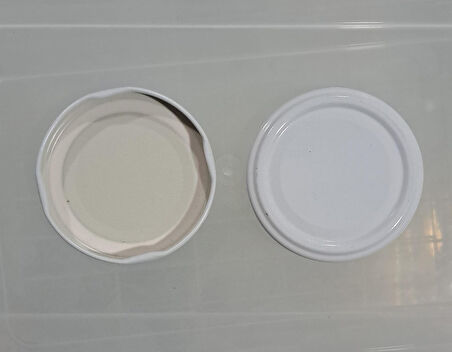 63 mm KAVANOZ KAPAĞI METAL KÜÇÜK BEYAZ ( 1 ADET FİYATIDIR )