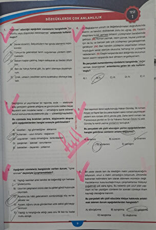 YANIT YAYINLARI TYT-AYT PARAGRAF SORU BANKASI ( 2.EL )
