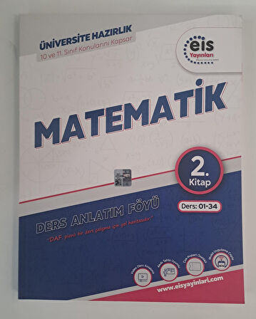 EİS YAYINLARI 10. VE 11.SINIF MATEMATİK DERS ANLATIM FÖYÜ 2.KİTAP