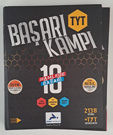 PARAF YAYINLARI TYT BAŞARI KAMPI 2138 SORU + TYT DENEMESİ( 2.EL )