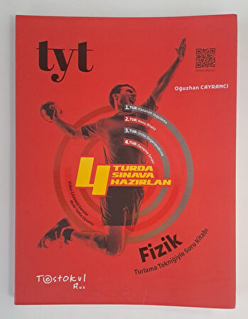 TEST OKUL PLUS YAYINLARI TYT FİZİK TURLAMA TEKNİĞİYLE SORU KİTABI ( 2.EL )