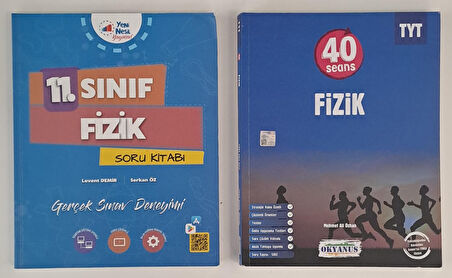OKYANUS VE PALME YAYINLARI TYT VE 11.SINIF FİZİK SORU BANKASI ( 2.EL )