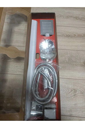 SÜRGÜLÜ DUŞ SETİ KARE KROM LÜKS