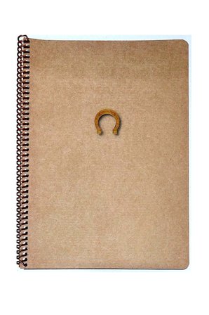 20x28 Cm 100 Sayfa Çizgisiz Telli Defter Kraft Kapak 70 Gr Krem Rengi Kağıt