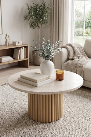 Soyasis Petra Bohem Orta Sehpa 70 cm - Traverten