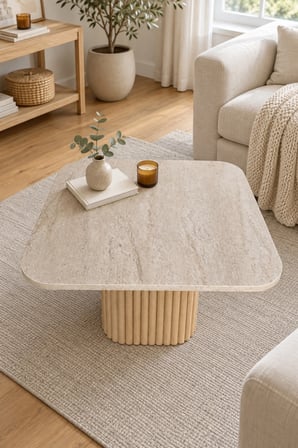 Soyasis Verna Bohem Orta Sehpa 70 cm - Traverten