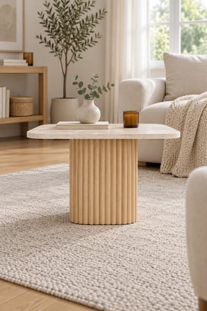 Soyasis Verna Bohem Orta Sehpa 70 cm - Traverten