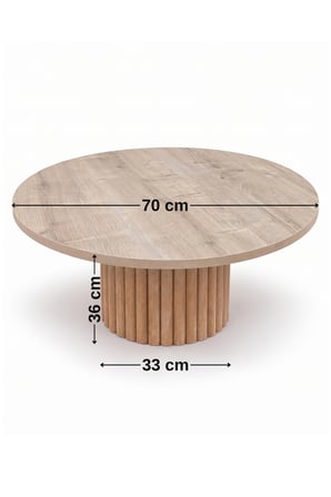 Petra Çıtalı & Bohem Yuvarlak Orta Sehpa (70 cm)