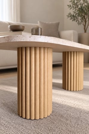 Soyasis Siena Modern Orta Sehpa 109 x 49 x 42 cm - Traverten