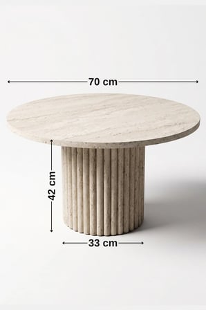 Soyasis Petra Bohem Orta Sehpa 70 cm - Traverten-Traverten