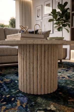 Soyasis Petra Bohem Orta Sehpa 70 cm - Traverten-Traverten