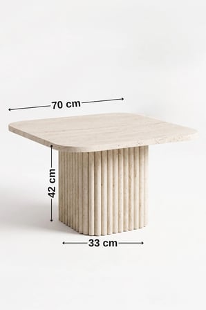 Soyasis Verna Bohem Orta Sehpa 70 cm - Traverten-Traverten