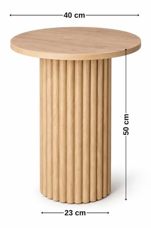 Soyasis Nola Bohem Yan Sehpa 40 cm - Safir Meşe