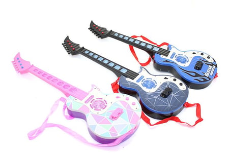Özel Üretim Eğlenceli Ürün Müzik Aleti Sesli Oyuncak Müzikli Ledli Gitar 959P
