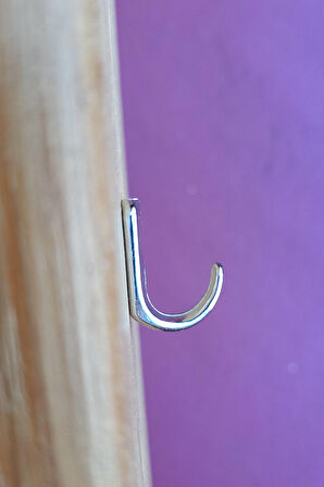 Küçük Askı Nikel Dekoratif Tekli Bijuteri Askılık Aksesuarı 100 Adet