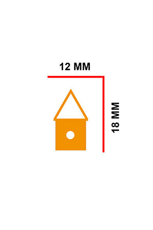 Küçük Üçgen Tablo Çerçeve Askısı ve Vidaları 20 Adet 12x18 Mm