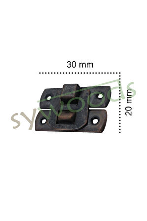 Yaylı Klips Oksit 2 Adet 20x30 mm Kutu Kapak ve Sandık Kilit