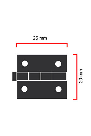 Klasik Menteşe Toptan 120 adet 20x25 mm Kutu ve Sandık Kapak Oksit