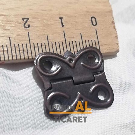 4 Adet Eko Menteşe Oksit Ve Vidaları 20x18 mm Kutu ve Sandık Menteşesi Hobi Maket