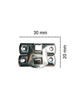 Yaylı Klips Nikel 10 Adet 20x30 Mm Kutu Kapak ve Sandık Modelleri İçin Hobi Ürünü