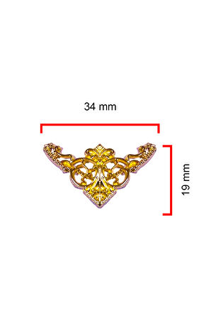 Figür 19x35 mm 12 Adet Sarı Sandık Kapak ve Kutu Köşesi