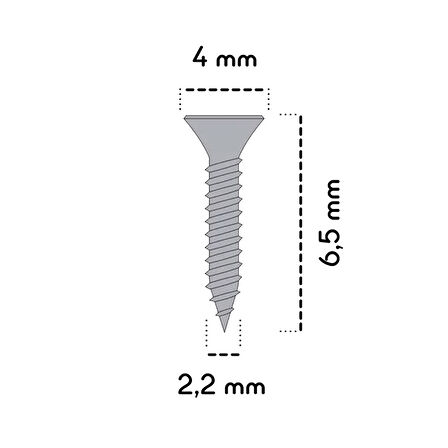 50 ADET NİKEL 6,5 MM MİNİ AHŞAP MENTEŞE KİLİT HOBİ VİDASI