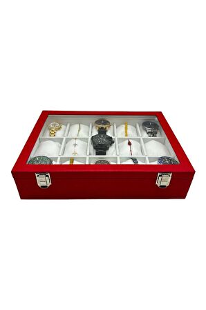 Saat Kutusu 15 li Organizer Kırmızı
