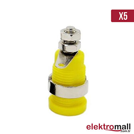 4mm Korumalı Sarı Born Jack - 5 Adet