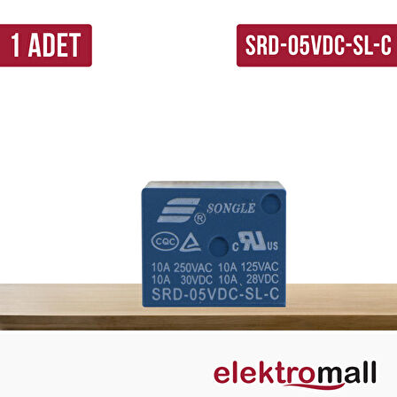 SRD-05VDC-SL-C - 5V ROLE 10A 5PİN (1 Adet)