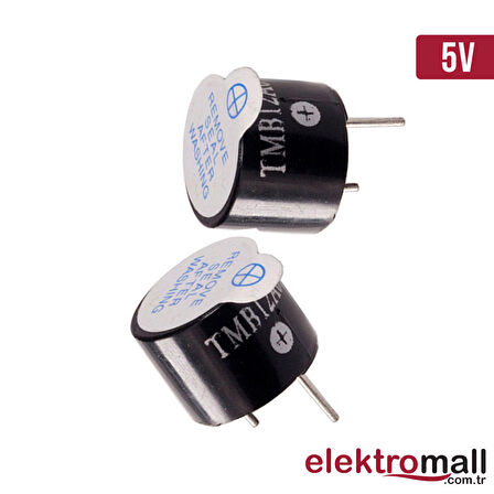 5V 12MM AKTİF BUZZER - 1 ADET