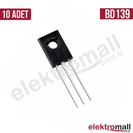 BD139 TO-126 NPN 80V 1.5A TRANSİSTÖR-10 Adet