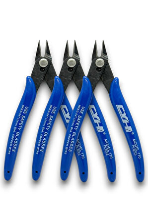 3 Adet - Model 170 Mini Yan Keski Elektronikçi Tip Hassas ve Dip Kesimler