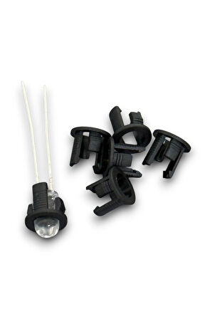 5mm Plastik Led Yuvası Led Kılıfı - 50 Adet